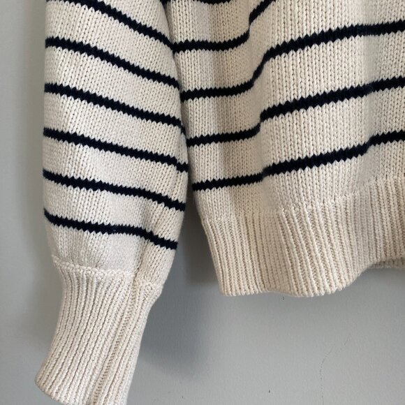 Sezane Léontine Jumper - Ecru/Navy - Picture 6 of 8